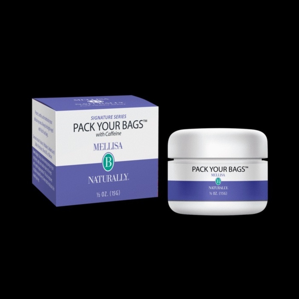 Melissa B Naturally Pack Your Bags with Caffeine & Hyaluronic Acid